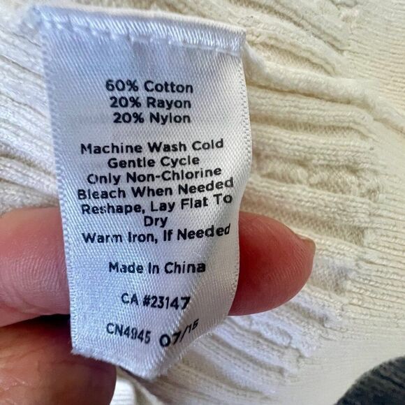 Talbots Cable Knit Cotton Sweater Office Core Classic Modern Timeless Preppy - Picture 6 of 6